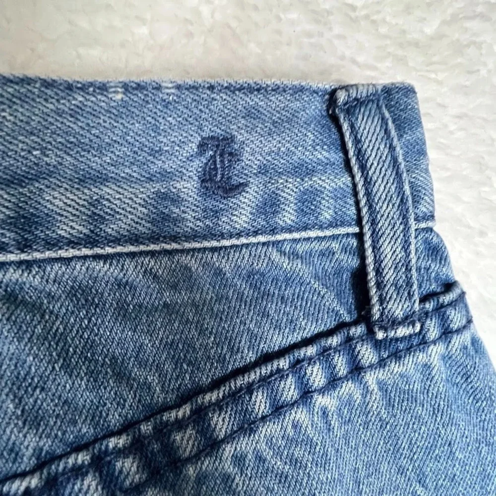 Juicy Couture NWT Tie Dye Straight Leg Jeans 30 High Rise w Pink Logo Sash Y2K - Picture 6 of 12